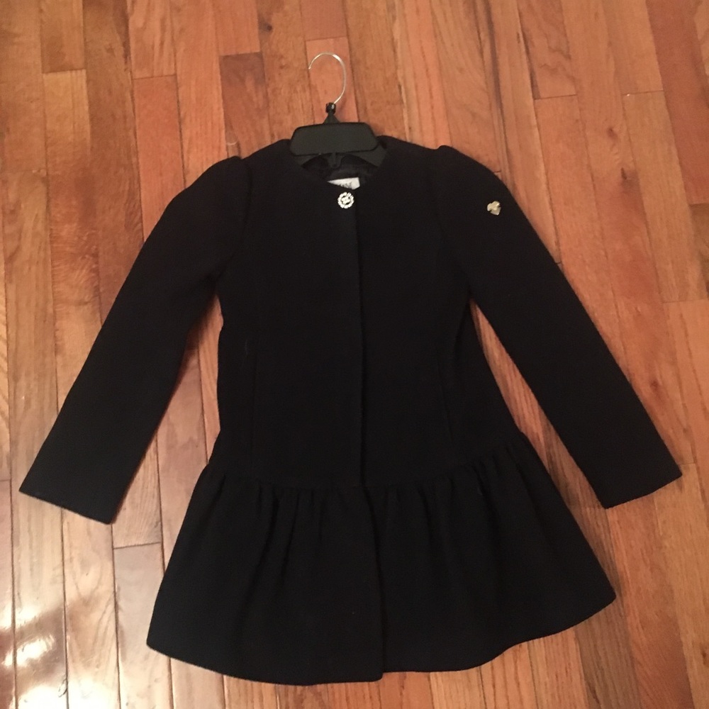 Armani Junior Navy Blue Girls Dress Coat